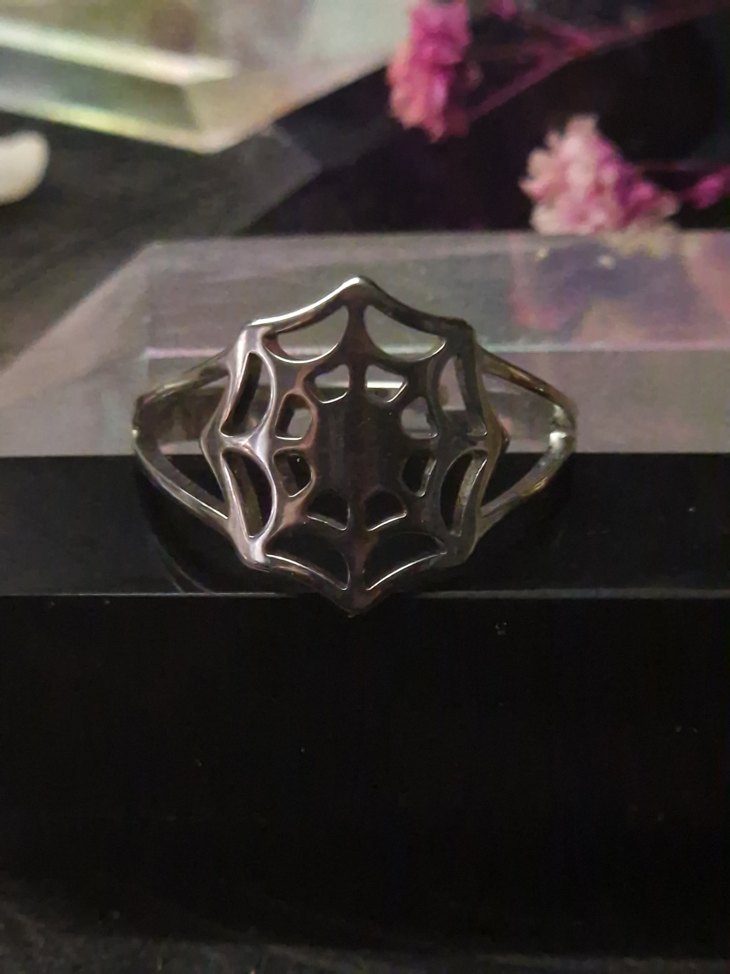 Spinnennetz Edelstahl Ring I gold & silber