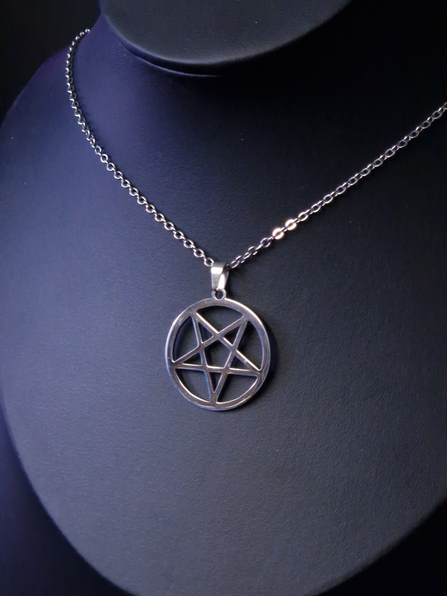 Pentakel Kette silber