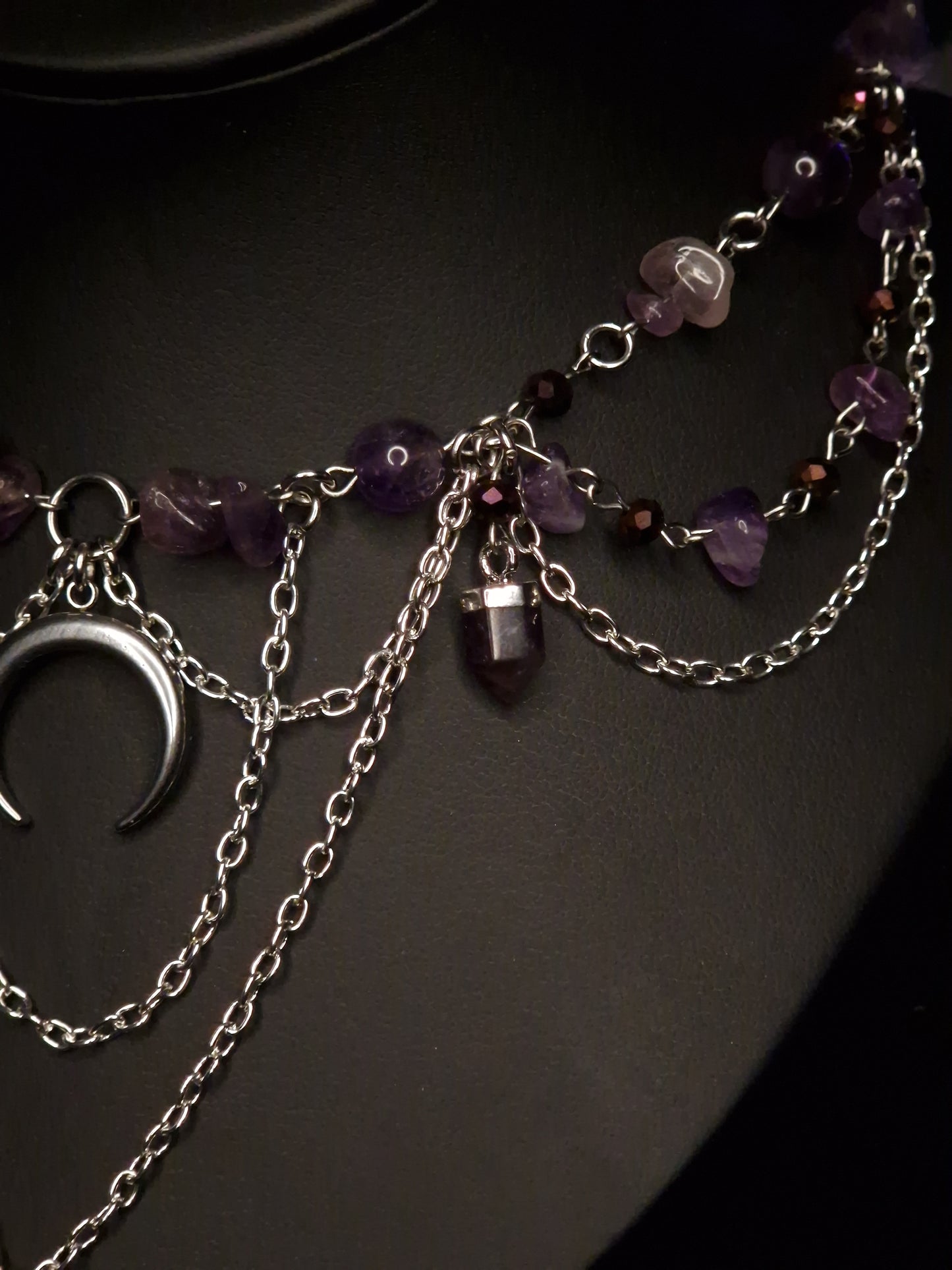 Amethyst Collier Halbmond 'Queen'
