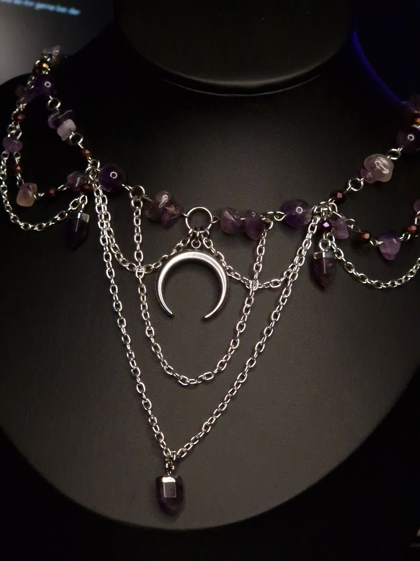 Amethyst Collier Halbmond 'Queen'