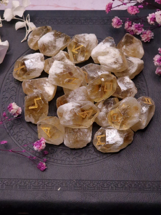 Citrin Runenstein Set