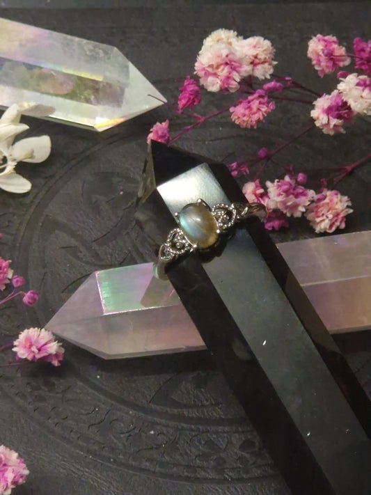 Labradorit Ring silber
