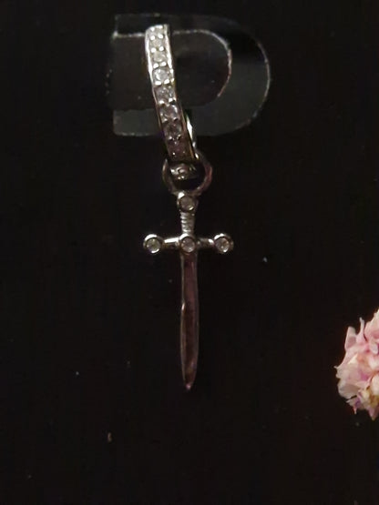 Schwert Ohrringe silber