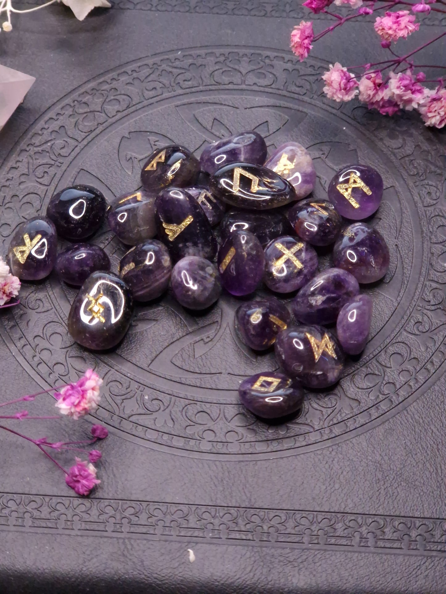 Runenkristall Set Amethyst