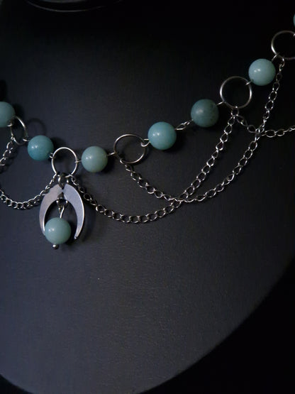 Amazonit Kette Silber