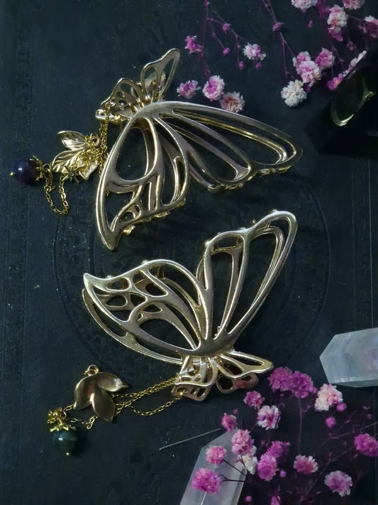Schmetterling Haarspange gold