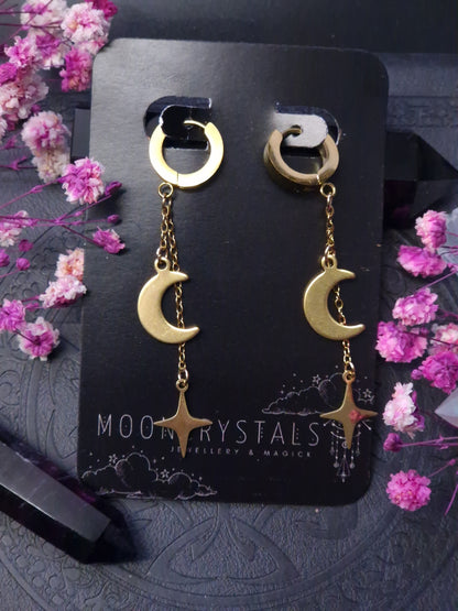 Stern & Mond Ohrringe gold