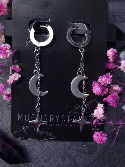 Stern & Mond Ohrringe silber