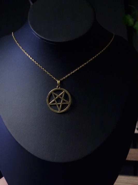 Pentakel Kette gold