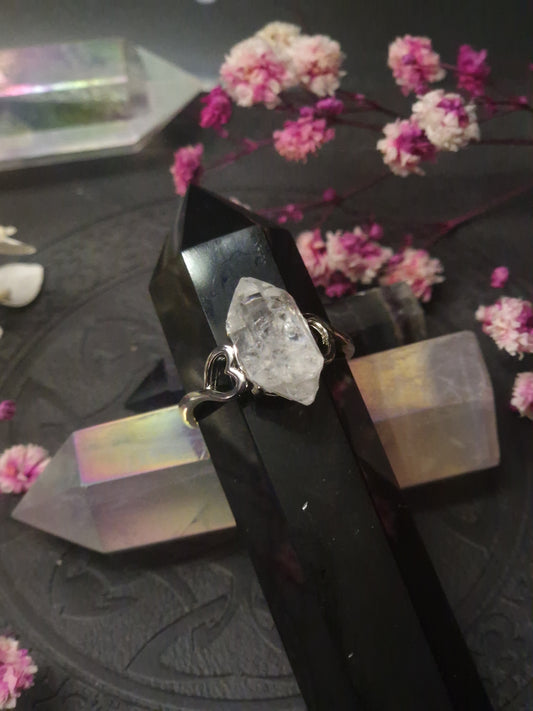 Bergkristall Ring silber