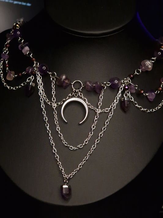 Amethyst Collier Halbmond 'Queen'
